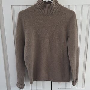 J Crew Lambs Wool Turtleneck Sweater Medium Moss Green